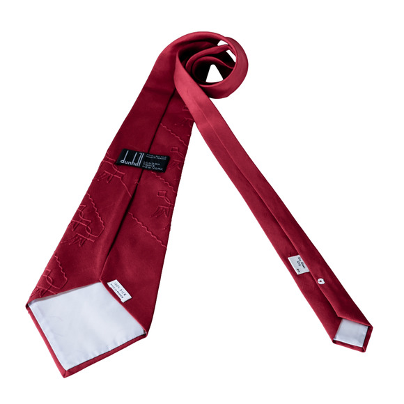 VTG Dunhill France Silk Embroidered Tie Business Casual Party Formalwear Retro - Picture 9 of 14